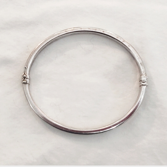 Vintage Milor Italy Sterling Silver Hinge Bangle Bracelet - Picture 3 of 7